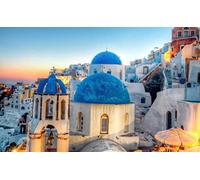 Santorini Island Scenery in Greece DIY 5D Diamond Painting by Number Unique Kits Home Wall Decor Crystal Rhinestone Wall Decor