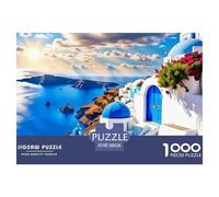 Santorini Jigsaw Puzzle 1000 Pieces Adults Teens Gift Box Decorative Landscape Smooth Cut Fun Play 38x26cm/1000pcs