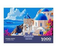 Santorini Jigsaw Puzzle 1000 Pieces Challenging Adults Teens Relax Renowned Scenery Decorative Hobby Poster 70x50cm/1000pcs