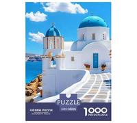 Santorini Jigsaw Puzzle 1000 Pieces Family Game Educational Fun Relax Landscape Decorative Poster Board 38x26cm/1000pcs