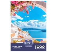 Santorini Jigsaw Puzzle 1000 Pieces Family Game Educational Fun Relax Landscape Decorative Poster Board 38x26cm/1000pcs