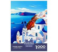 Santorini Puzzle 1000 Pieces Adults Teens Decorative Hobby Entertainment Landscape Gift Ready Eco Board 70x50cm/1000pcs