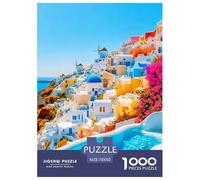 Santorini Puzzle 1000 Pieces Adults Teens Decorative Hobby Entertainment Landscape Gift Ready Eco Board 70x50cm/1000pcs