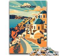 Santorini Sunlit Domes Jigsaw Puzzles for Adults 1000 Jigsaws, Family Entertainment Toys Is Ideal As A Gift for The Whole Family 1000pcs (50x75cm)