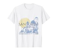 Santorini Sunset Club Greece Island Vacation Design T-Shirt