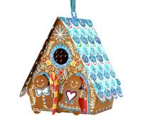 Santoro Baubles, Christmas 3D Pop Up Greeting Card & Decorative Hanging Ornament - Gingerbread House - For Kids, Family, Christmas