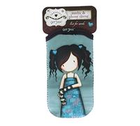 SANTORO Gorjuss 'Lost For Words' Neoprene Phone Sleeve for iPhone 4 / 4S / 5 - Shock Absorbing Protective Pouch Case - Grey/Blue