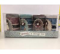 SANTORO GORJUSS SET OF 4 STORAGE TRINKET TINS
