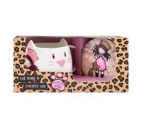 Santoro Gorjuss (Wild) - Mug and Coaster Set - Purrrrrfect Love