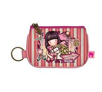 SANTORO Keyring Zip Purse - Pink, Gorjuss Fairground Carousel, Polyester, Unisex-Adults