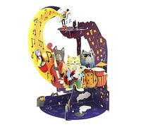 SANTORO Pendulum, 3D Pop Up Greeting Card - Jazz Cats - For Her, Him, Kids | Birthday Gift For Cat Lovers