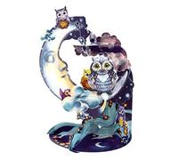 SANTORO Pendulum, 3D Pop Up Greeting Card - Owls - For Him, Her, Kids, Birthday | Thank You Card For Teacher, Lunar, Moonlight, Eclipse, Crescent, Twilight, Moonshine