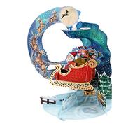 SANTORO Pendulum, Christmas 3D Pop Up Greeting Card - Santa's Sleigh - For Kids, For Him, For Her, Christmas