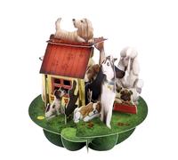 SANTORO Pirouette, 3D Pop Up Greeting Card - Dogs & Kennels - For Her, For Him, For Kids, Birthday