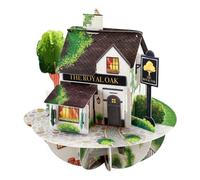 SANTORO Pirouette, 3D Pop Up Greeting Card - The Royal Oak Pub - For Him, For Her, Family, Friends, Birthday, Anniversary | Beer Garden