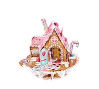 SANTORO Pirouette, Christmas 3D Pop Up Greeting Card - Gingerbread House - For kids, For Family, For Her, Chirtsmas, Festive