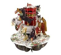 SANTORO Pirouette, Christmas 3D Pop Up Greeting Card - Letters to Santa Paws - For Kids, For Family, For Him, For Her, Christmas