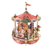 SANTORO Pop and Build - Christmas Carousel Countdown Advent Calendar, 3D Pop Up - 25 Different Pieces for Each Day - Gift for Kids and Adults
