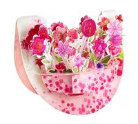 SANTORO Popnrock, 3D Pop Up Greeting Card - Pink Bouquet - For Her, For Mum, Birthday, Mother's Day, Valentine's Day