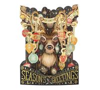 SANTORO Swing Card, 3D Pop Up Christmas Card - Season's Greetings Reindeer | For Kids, For Family, For Him, Festive