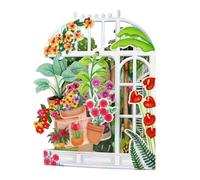 SANTORO Swing Card, 3D Pop Up Greeting Card - Botanical Floral Garden For Mum, Family, Summerhouse