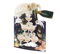 SANTORO Swing Card, 3D Pop Up Greeting Card - Congratulations - Prosecco, Champagne, Birthday Cocktails, For Her, Him, Friend, Birthday, Graduation, New Job, Well Done, Achievement
