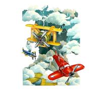 SANTORO Swing Card, 3D Pop Up Greeting Card - Vintage Planes - for Him, Dad, Father's Day, Pilots, Travel, History