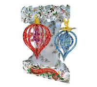 SANTORO Swing Card, Christmas 3D Pop Up Greeting Card - Baubles - For Kids, Family, Christmas, Festive
