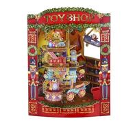 SANTORO Swing Card, Christmas 3D Pop Up Greeting Card - Christmas Toy Shop - For Kids, Family, Festive, Seasonal, Xmas
