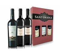 Sant'Orsola Barolo D.O.C.G. + Chianti D.O.C. + Montepulciano D.O.C. d'Abruzzo Italian Red Wine Giftbox - Luxury Red Wine - Gifts for Women - Mum - 3 x 750 ml (Pack of 6)