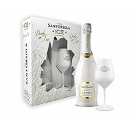 Sant'Orsola ICE Demi Sec Sparkling Wine + Glass Gift Pack - Luxury Sparkling Wine - Gifts for Women - Mum - 1 x 750 ml