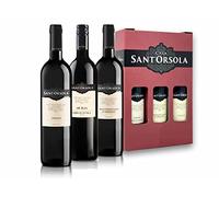 Sant'Orsola Italian Red Wine Giftbox - Luxury Red Wine - Gifts for Women - Mum - 3 x 750 ml(Assorted Red Wines - Variety May Vary)