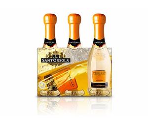 Sant'Orsola Prosecco DOC Extra Dry Millesimato Sparkling Italian Wine Baby Pack 3x200 ml