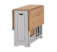 Grey and Pine Space Saving Dining Table Set and Chairs - Seats 4 - Santos