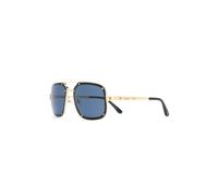 Cartier Womens Gold Ct0194s Santos De Metal Acetate Rectangle-frame Sunglasses 58mm