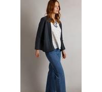 Santosh Cropped Macaroni Kimono Cardigan Weird Fish Navy 16