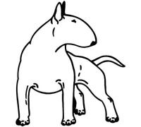 SANTPOT Car Sticker 15Cm Car Sticker Vinyl Bull Terrier Dog Fun Dog Personal Sticker On Car Funny D Decal Motorcycle Stickers Car Styling