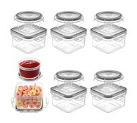 Santtbloom 12pcs Small Food Containers with Lids, 6x170ml and 6x80ml, Airtight, Leakproof, Microwave and Freezer Safe, Ideal for Snacks, Sauces, Meal Prep, and Travel