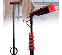 SANTUNK 12-36FT Water Fed Telescopic Brush, Water Fed Conservatory Roof Cleaner Telescopic Brush, Window Cleaning Pole Water Fed Telescopic Brush, Extendable Solar Panel Cleaning Brush (7.2M/24FT)