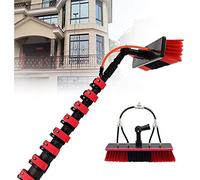SANTUNK 3.6-10.8M Water Fed Telescopic Brush, Water Fed Conservatory Roof Cleaner Telescopic Brush, Window Cleaning Pole Water Fed Telescopic Brush, Extendable Solar Panel Cleaning Brush (9M)