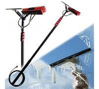 SANTUNK 3.6-10.8M Window Cleaning Pole Water Fed Pole Kit with Squeegee Telescopic Brush Extendable Window Squeegee Washer Roof Cleaner Glass Outdoor Solar Panel (10.8M)
