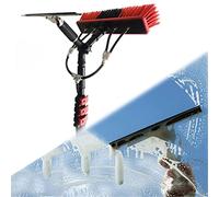 SANTUNK Cleaning Kit with 3.6-10.8M Extension Pole, Water Fed Telescopic Cleaner Brush with Squeegee, Window Cleaning Water Fed Poles, Solar Panel Cleaner (5.4M)