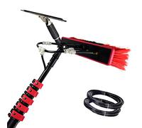 SANTUNK Window Cleaning Equipment Water Fed, 3.6-10.8M Window Cleaning Water Fed Poles with Squeegee, Telescopic Window Cleaning Kit with Extension Pole (7.2M)