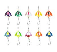 SANTUO 10Pcs Fishing Lures 2# Hooks Trout Spinners 4g with Storage Box UV-Active Colorful Metal Casting Trout Spinners for Fishing Glow In the Dark Lure Accessories for Pike Bass Crappie (4#Hook)