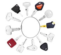 SANTUO 12PCS Construction Ignition Key Set,Universal Plant Ignition Starter Switch Spare Keys for Excavator Truck Dumper Tractor and Agricultural Dozer Roller Bulldozer Truck-Digger-Tractor