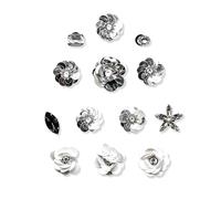 SANTUO 13Pcs Wedding Croc Charms for jibbitz Crystal Rhinestone Bling Flower Croc Charms for Crocs Shoes Decorations Ideal for women Fits Party Wedding Birthday Daily Occasion