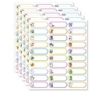 SANTUO 150PCS Name Labels for Clothes, No Iron Just Peel and Stick Tags for School Clothes Stationery Water Bottle Lunch Boxes, Waterproof Name Labels Stickers for Daycare Supplies