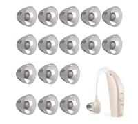SANTUO 16 Pcs Hearing Aid Domes 10mm Silicone Open Phonak Hearing Aid Accessories, Black Hearing Aid Accessories for Various Hearing Aid Models
