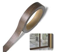 SANTUO 18mm*10M Melamine Edging Tape,Self-Adhesive Edge Banding Wood Veneer No Iron on Edging Strip Pre Glued Edging Repair Tape for Worktop Kitchen Cabinet Furniture Panels Restoration (Tea Brown)