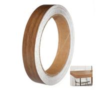 SANTUO 18mm*10M Melamine Edging Tape,Self-Adhesive Edge Banding Wood Veneer No Iron on Edging Strip Pre Glued Edging Repair Tape for Worktop Kitchen Cabinet Furniture Panels Restoration (Walnut)